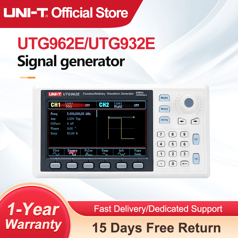 UNI-T UTG932E UTG962E Function - Dual Channel Arbitrary Waveform Function Generator 60Mhz ulasan dan harga