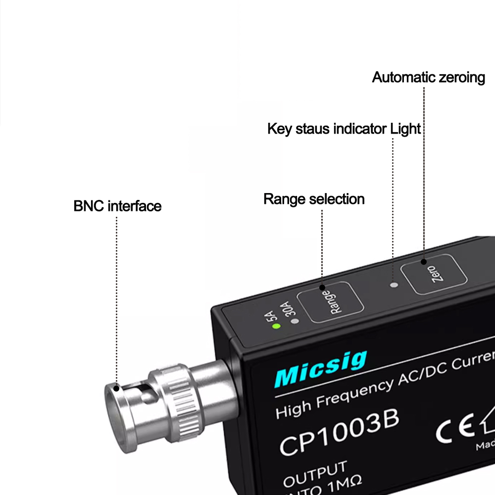Micsig High Frequency AC/DC Cu - Current Probe Ac Dc 50Mhz Oscilloscope ulasan dan harga